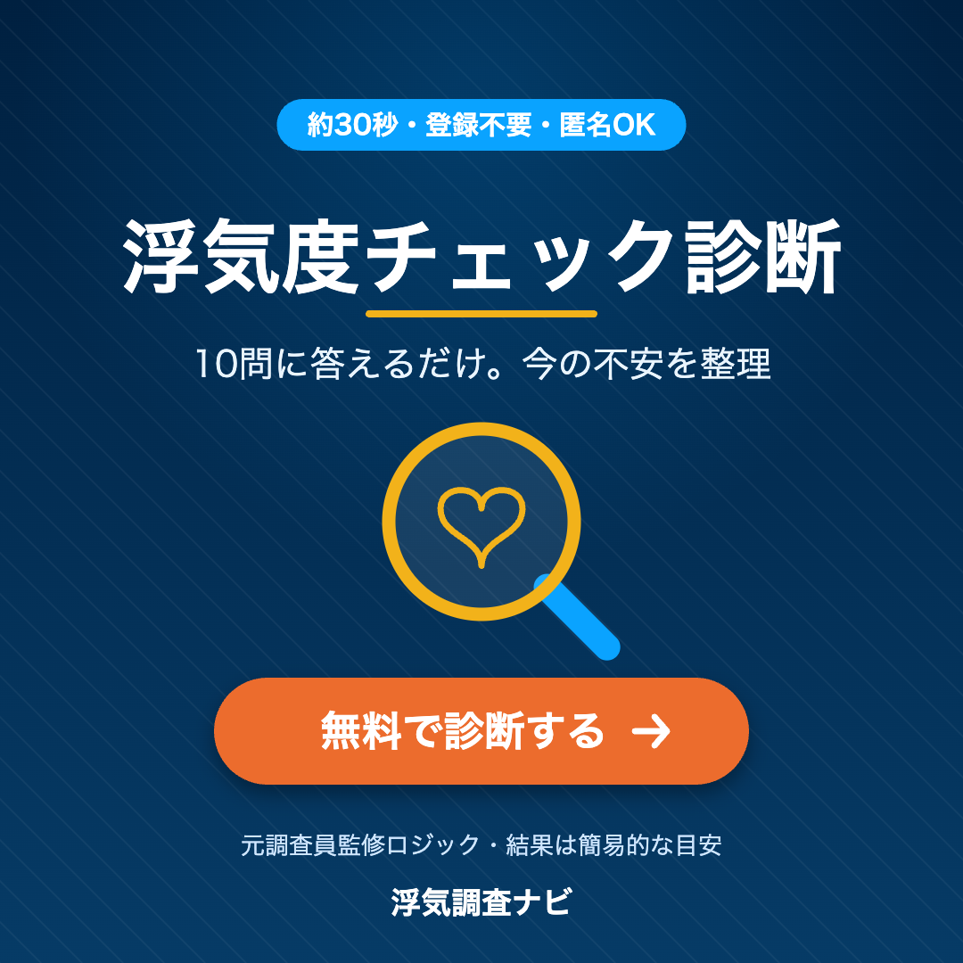 無料・浮気度チェック診断｜約30秒・登録不要・匿名OK